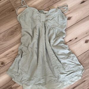 Sage green babydoll dress